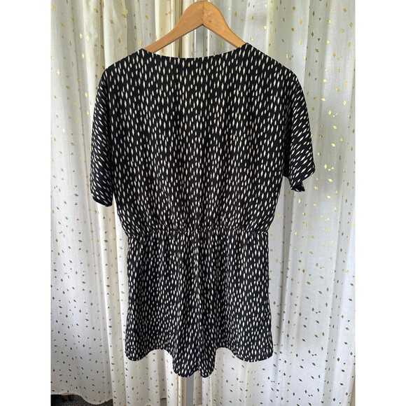 Wishlist Women's Paintbrush Polka Dot Button Front Side Pocket Playsuit Romper M - Picture 5 of 8